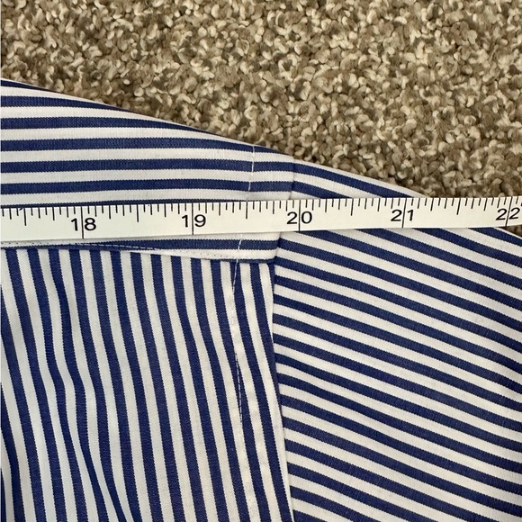 Lauren Ralph Lauren Shirt Men’s Sz 16 Non Iron Classic Fit Blue Stripe Button Up - Picture 12 of 12